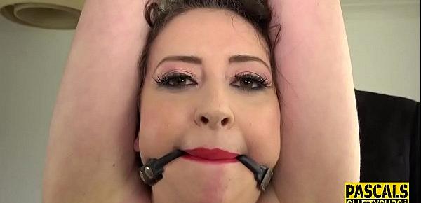  Bound and gagged milf submissive banged